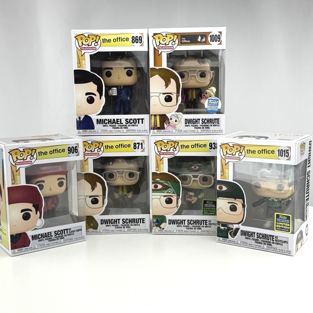 Funko Pop The Office Lot Dwight Schrute Michael Scott Exclusive Bundle of 6